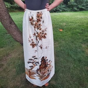 Vintage signed Alfred Shaheen Maxi Skirt